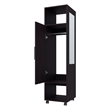 FM FURNITURE Summit Engineered Wood and Melamine with Mirror-Door Wardrobe Black