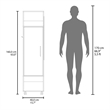 FM FURNITURE Summit Engineered Wood and Melamine with Mirror-Door Wardrobe Black
