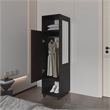 FM FURNITURE Summit Engineered Wood and Melamine with Mirror-Door Wardrobe Black
