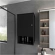 FM FURNITURE Carrizo Medicine Cabinet Engineered Wood with One Door Black