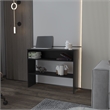 FM FURNITURE Vail Console Table With Open Storage Black Engineered Wood