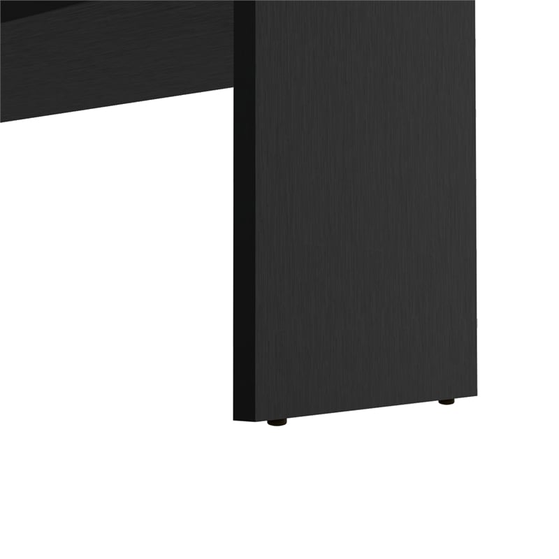 FM FURNITURE Vail Console Table With Open Storage Black Engineered Wood