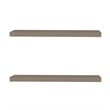 FM FURNITURE Iva Floating Shelf in Melamine x2 Taupe Engineered Wood