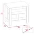 FMFURNITURE Brooklyn Kitchen Island with Open Storage Engineered Wood Light Oak