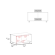 FM FURNITURE Gu Oidak Coffee with Storage Engineered Wood Caster Wheels Wengue
