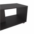 FM FURNITURE Gu Oidak Coffee with Storage Engineered Wood Caster Wheels Wengue