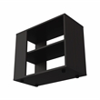 FM FURNITURE Rio Verde Side Table Open Storage Engineered Wood Black