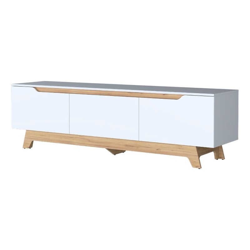 FM FURNITURE Lyman Entertainment Center Enginereed Wood White