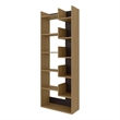 FM FURNITURE Perry Bookcase with Open Storage Natural Oak Engineered Wood