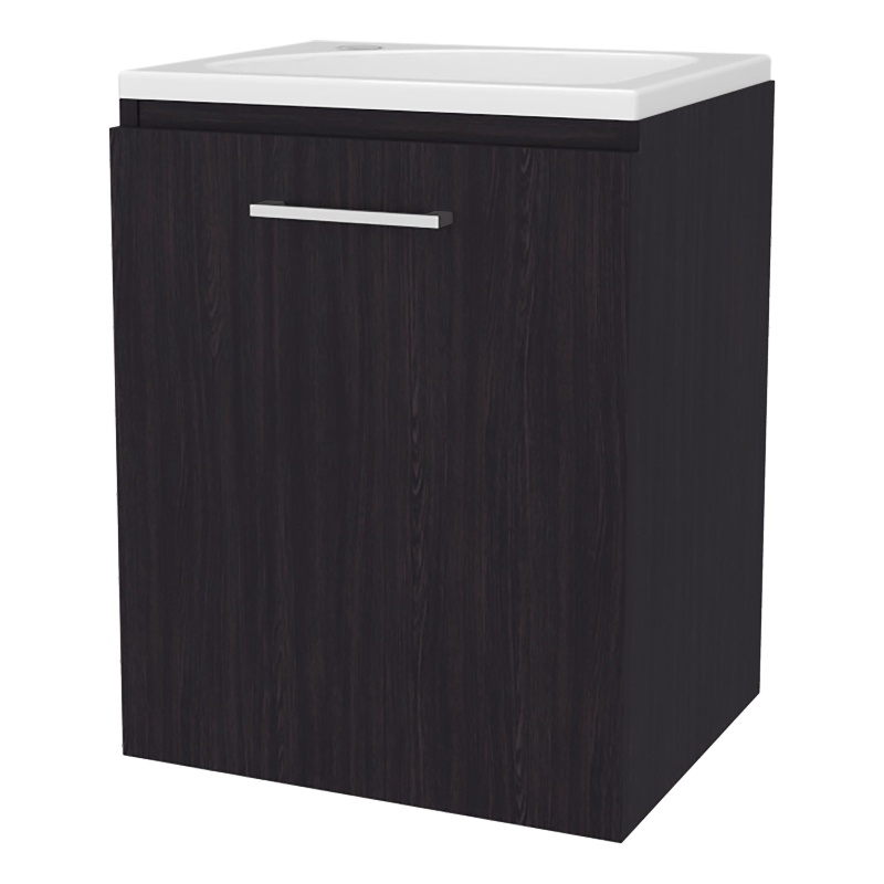 FM FURNITURE Haigleer Creek Bathroom Vanity with Integrated Sink Faucet Wengue