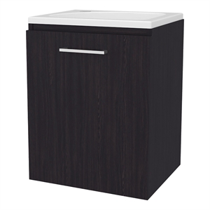 FM FURNITURE Haigleer Creek Bathroom Vanity with Integrated Sink Faucet Wengue