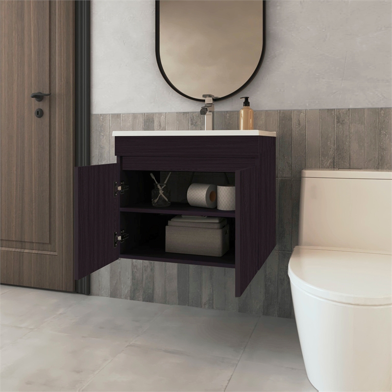 FM FURNITURE Rainbow City Vanity with 2 Doors Wengue