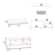 FM FURNITURE Bitter Springs Tv Stand 65 in melamine with pneumatic arms White