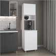FM FURNITURE Buckeye Kitchen Pantry with Open Storage and 2 Doors White