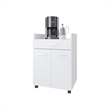 FM FURNITURE Burnside Kitchen Cart with 2 Doors and 1 Drawer White