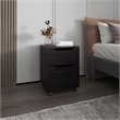 FM FURNITURE Newriver Nightstand with 1 Door and 1 Drawer Wengue