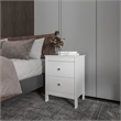 FM FURNITURE Nogales NightStand with 2 Drawers White