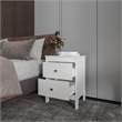 FM FURNITURE Nogales NightStand with 2 Drawers White
