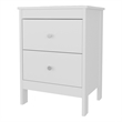 FM FURNITURE Nogales NightStand with 2 Drawers White