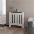FM FURNITURE Rio Radiator Cover with Storage Space Saving Design White