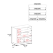 FM FURNITURE Oto Dresser with 4 Spacious Drawers White