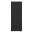 FM FURNITURE Tolleson 3 Doors Tall Wardrobe Cabinet with 4 Shelves Wenge