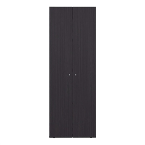 FM FURNITURE World 2 Door Tall Wardrobe Cabinet 4 Shelves Vertical Storage Wenge