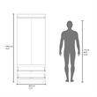 FM FURNITURE Forest 2 Door Wardrobe with Hanging Rod and 2 Drawers Wengue