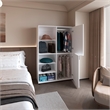 FM FURNITURE Ollie 2 Door Wardrobe with Open Storage White