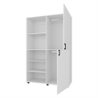 FM FURNITURE Ollie 2 Door Wardrobe with Open Storage White
