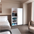FM FURNITURE Ollie 2 Door Wardrobe with Open Storage White