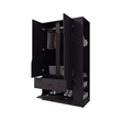 FM FURNITURE Sehili Wardrobe 3 Doors 1 Drawer Side Shelves Hanging Rods Wenge