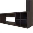 FM FURNITURE Franklin Entertainment Center with Open Storagand for Wine Wenge