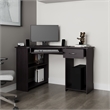 EKKO Corner Computer Desk L-Shaped Home Office Desk with CPU Space Wenge