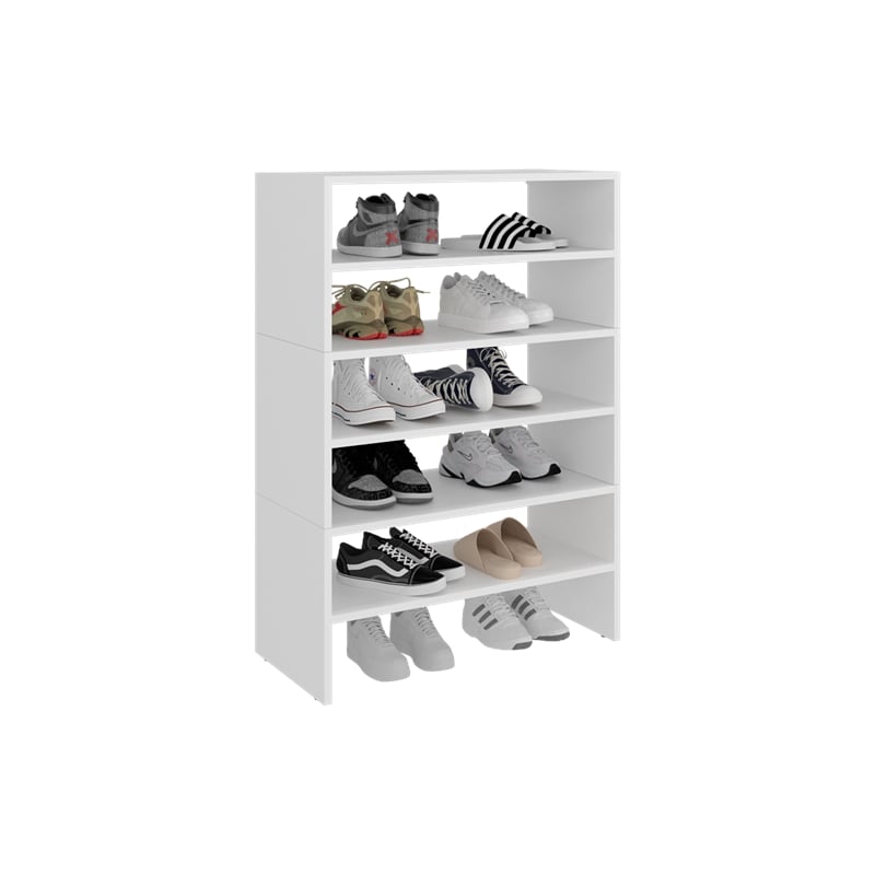FM FURNITURE Houston Shoe Rack Engineered Wood with Multiple Shelves for Bedroom