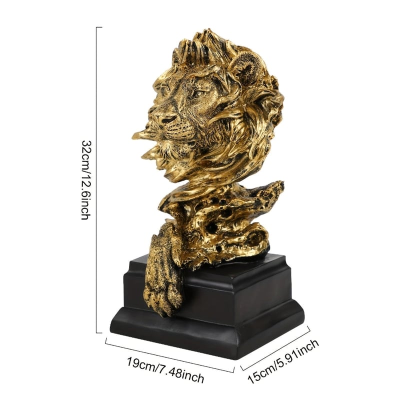 House of Avana Golden Sandstone Lion King Statue