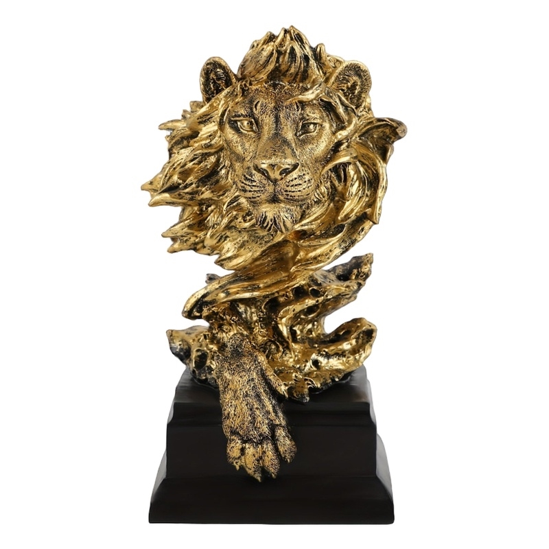 House of Avana Golden Sandstone Lion King Statue