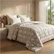 Cream & Rust Purple Floral Jaipur Hand Block Print Quilted Cotton Comforter