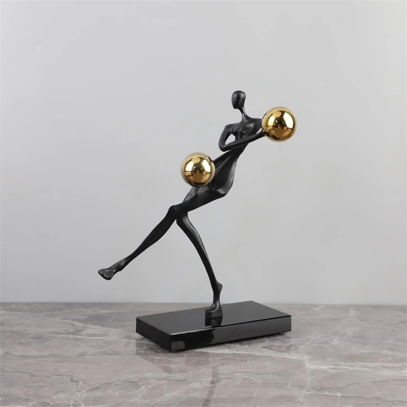 Metal Statue - Nordic Silver Acrobatic Figure