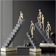 Abstract Figurine - Polyresin Golden Staircase Sculpture