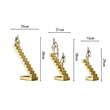 Abstract Figurine - Polyresin Golden Staircase Sculpture