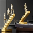 Abstract Figurine - Polyresin Golden Staircase Sculpture