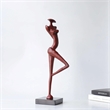 Abstract Iron Figurine -  Red Female Sculpture