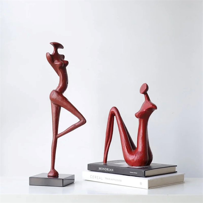 Abstract Metal Figurine - Black Female Sculpture