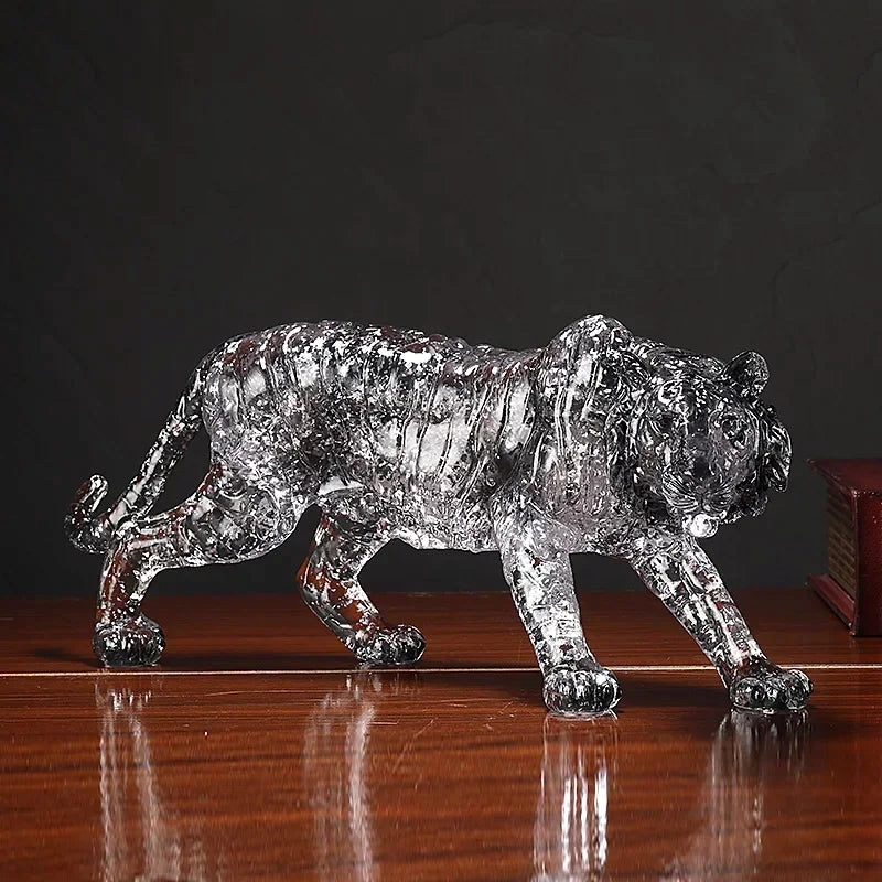 Animal Sculpture - Golden Leopard Ornament