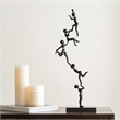 Abstract Black Sculpture - Acrobatic Metal Figurine Gold Finish