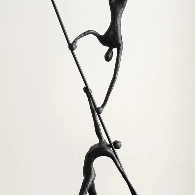 Abstract Sculpture - Acrobatic Figurine Gold Finish