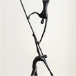 Abstract Black Sculpture - Acrobatic Metal Figurine Gold Finish