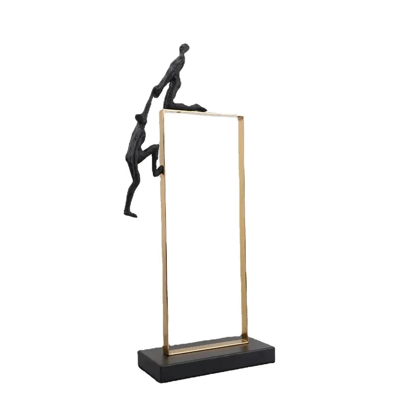 Retro Figure Ornament - Simple Metal Frame Gold