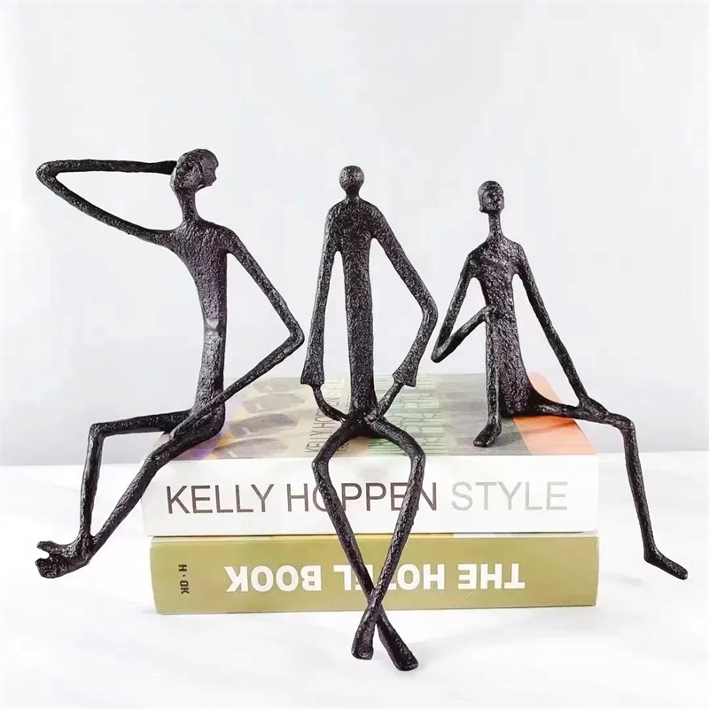 Modern Black Figure - Abstract Iron Sculpture